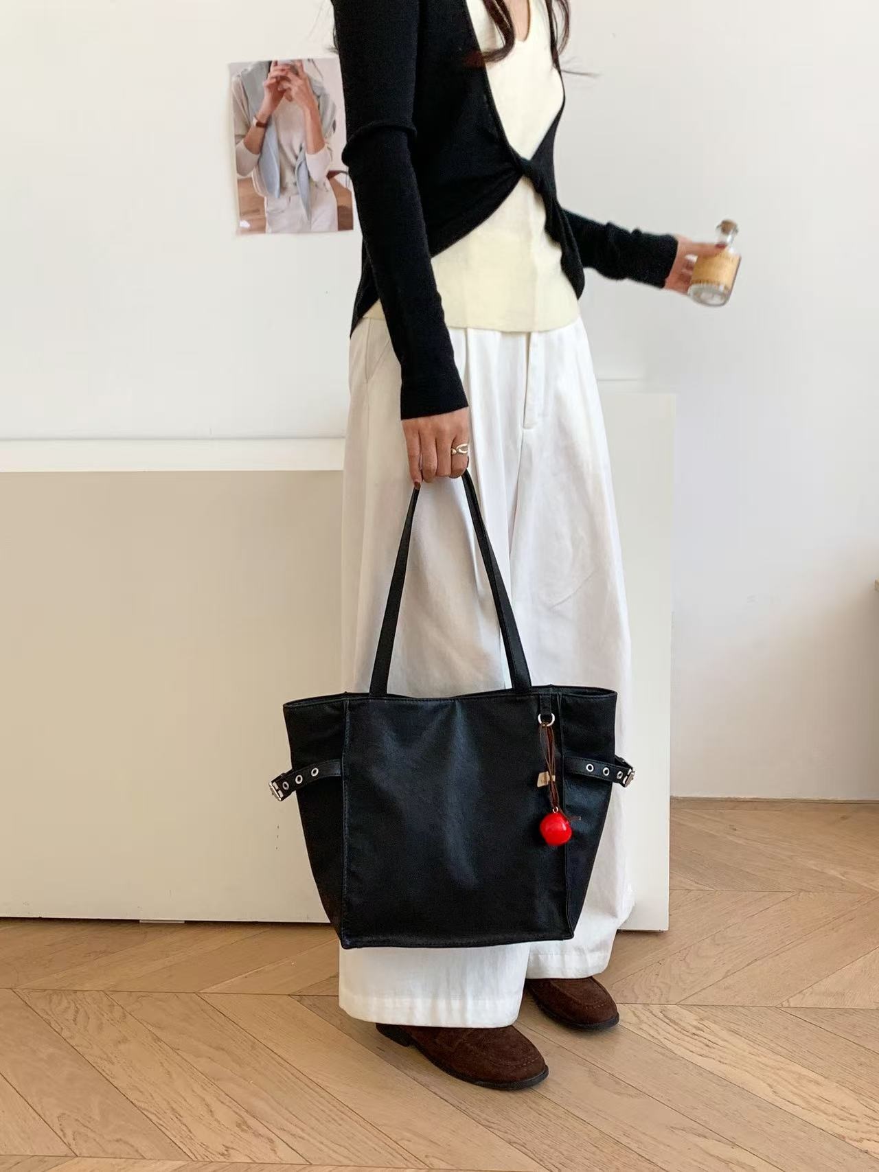 スエード調バックルカラートートバッグ | 詳細画像14