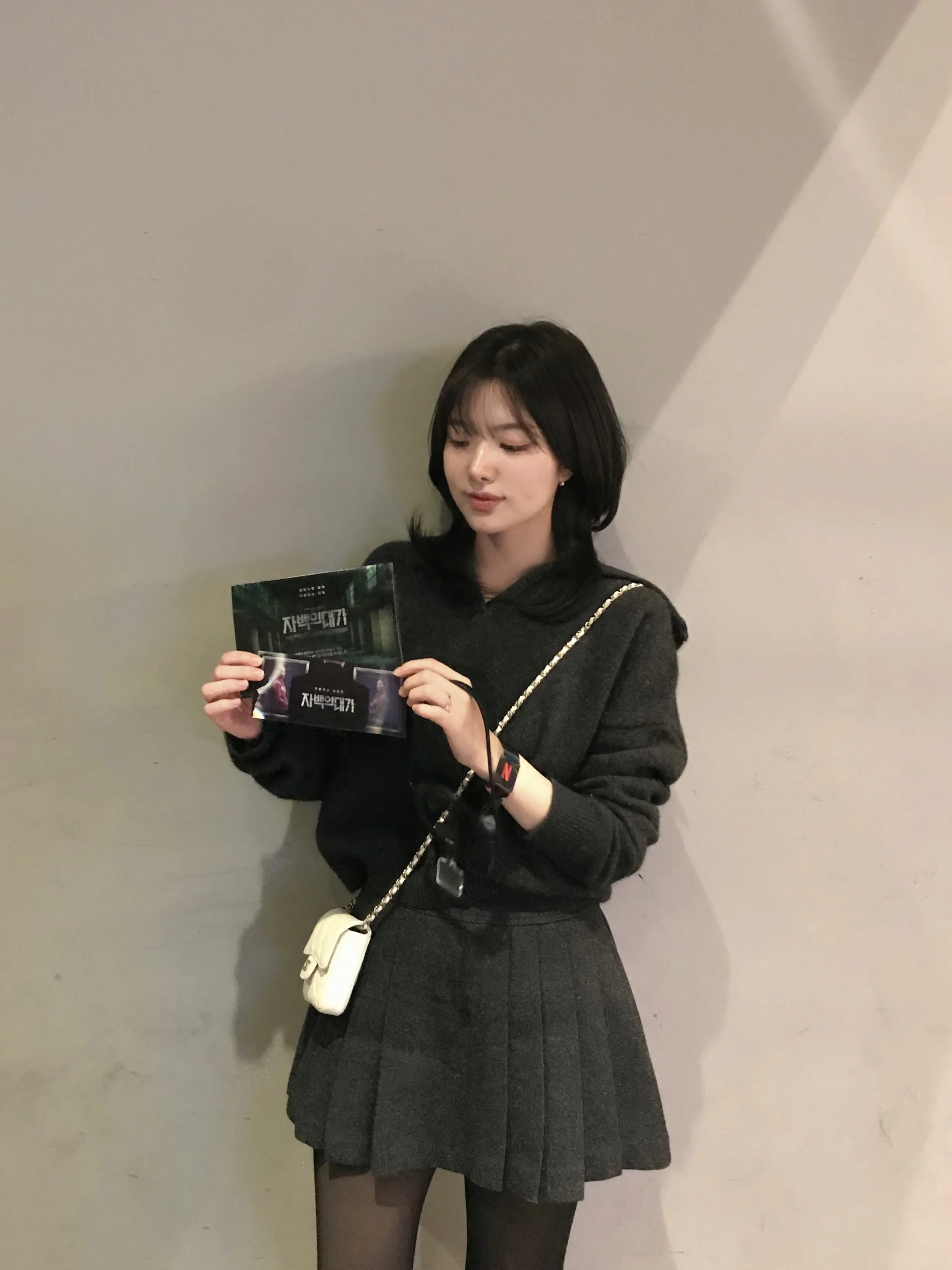 カシミヤ混ソフトカラー長袖ベーシックニット | mingbelle | 詳細画像3