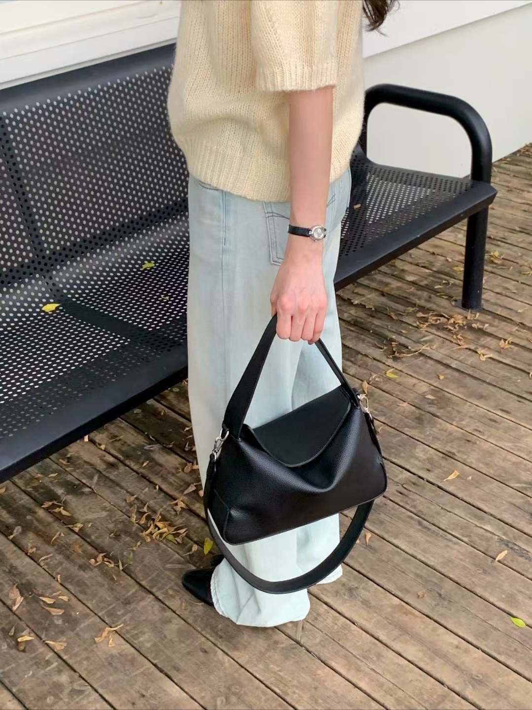 レザー調カラーショルダーバッグ | 詳細画像6