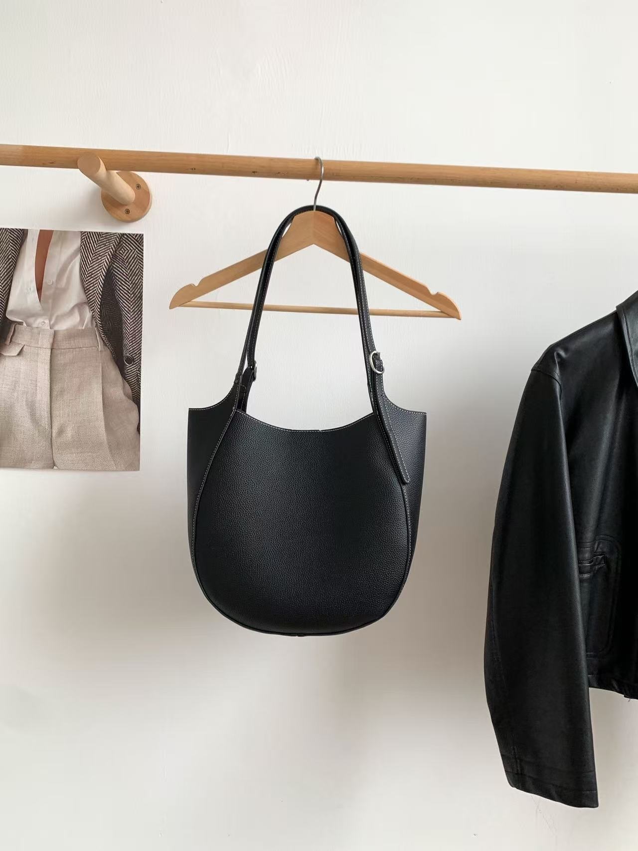 レザー調カラーショルダーバッグ | 詳細画像13