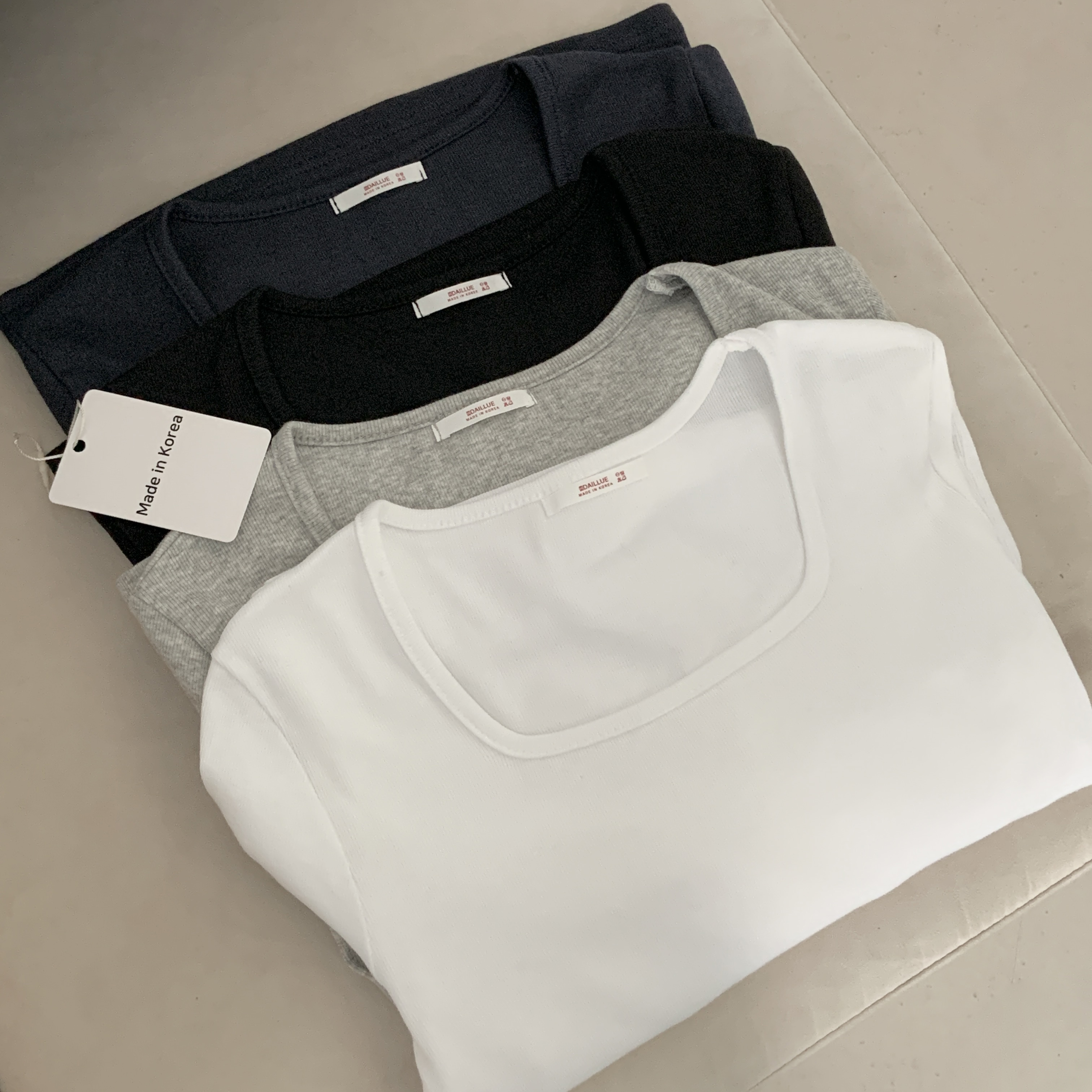 リブスクエアネックスリム長袖Tシャツ | 詳細画像19