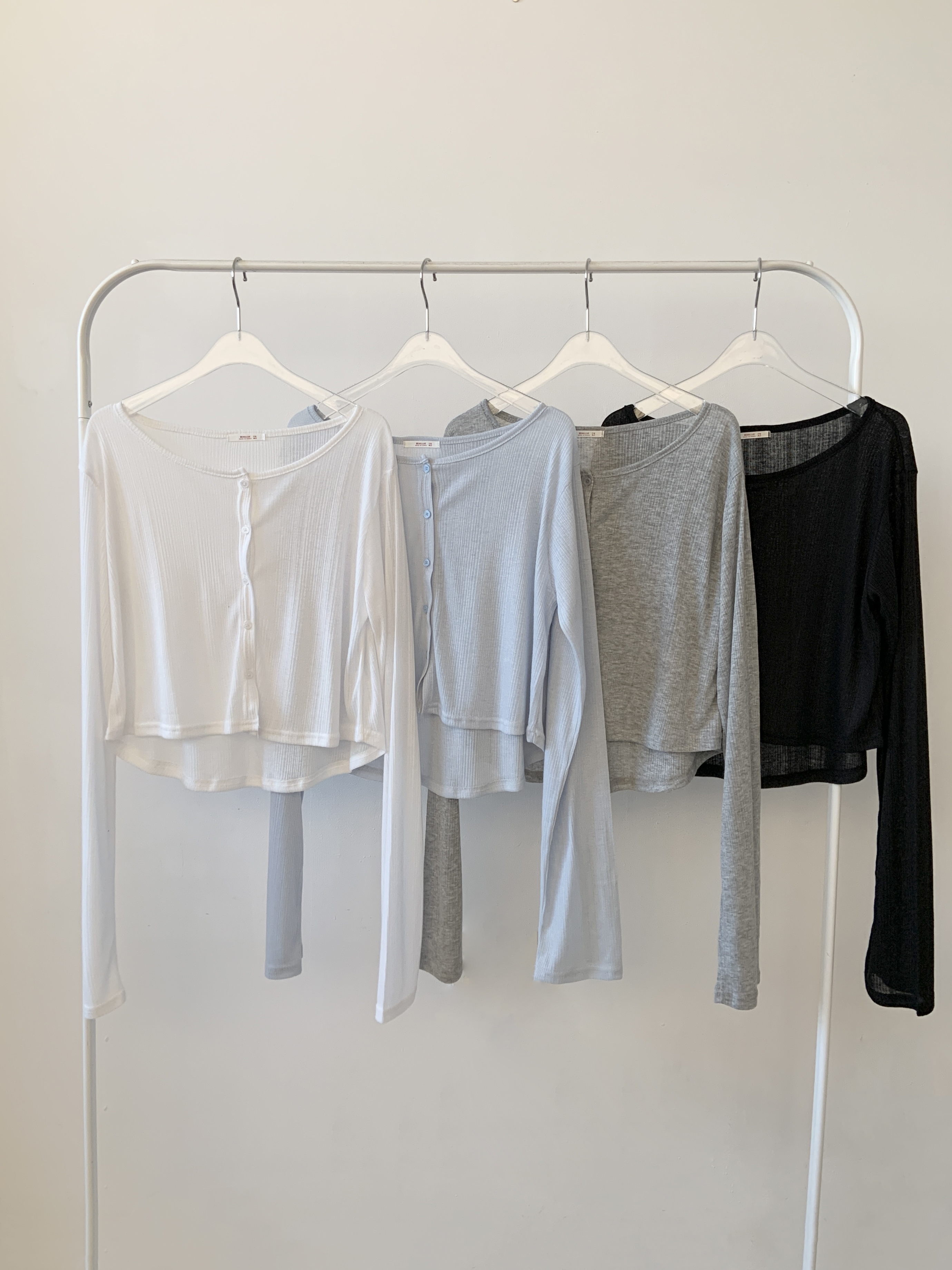 ボタンラウンドネックパステルカーディガン | 詳細画像3