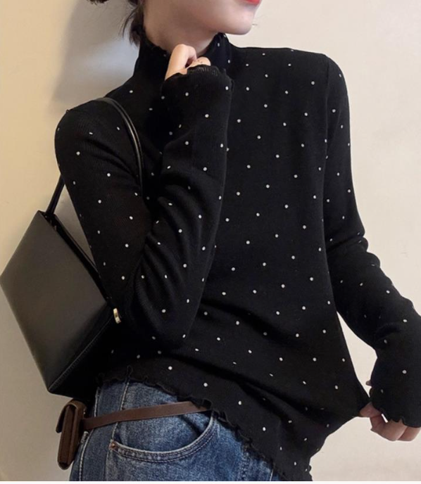 ハーフネックメロウドットニット | 詳細画像9