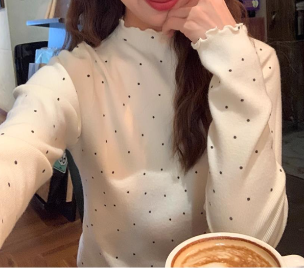 ハーフネックメロウドットニット | 詳細画像3