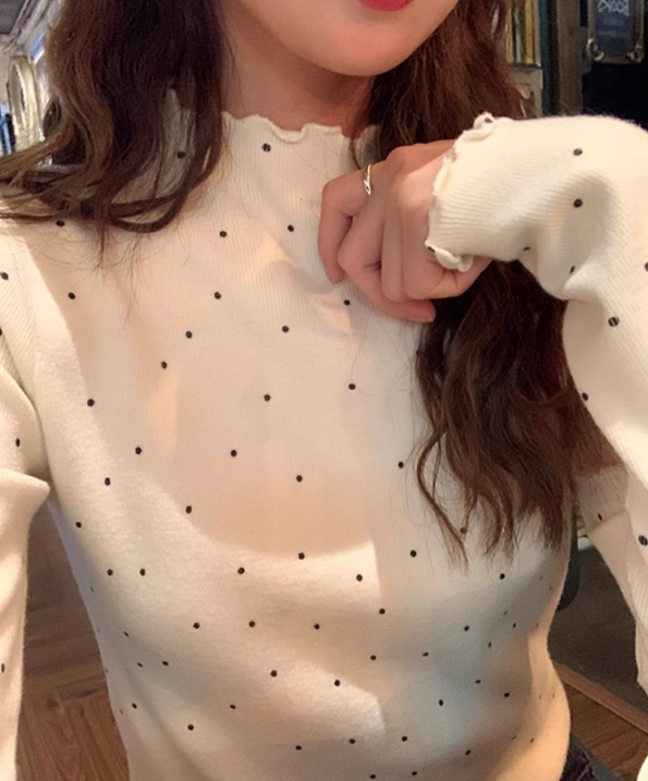 ハーフネックメロウドットニット | 詳細画像2