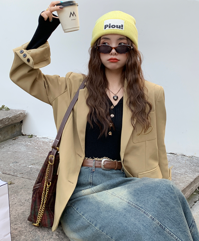 ボタンVネックスリムニット | 詳細画像14