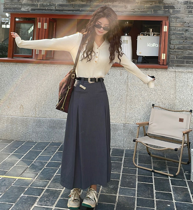 ボタンVネックスリムニット | 詳細画像7