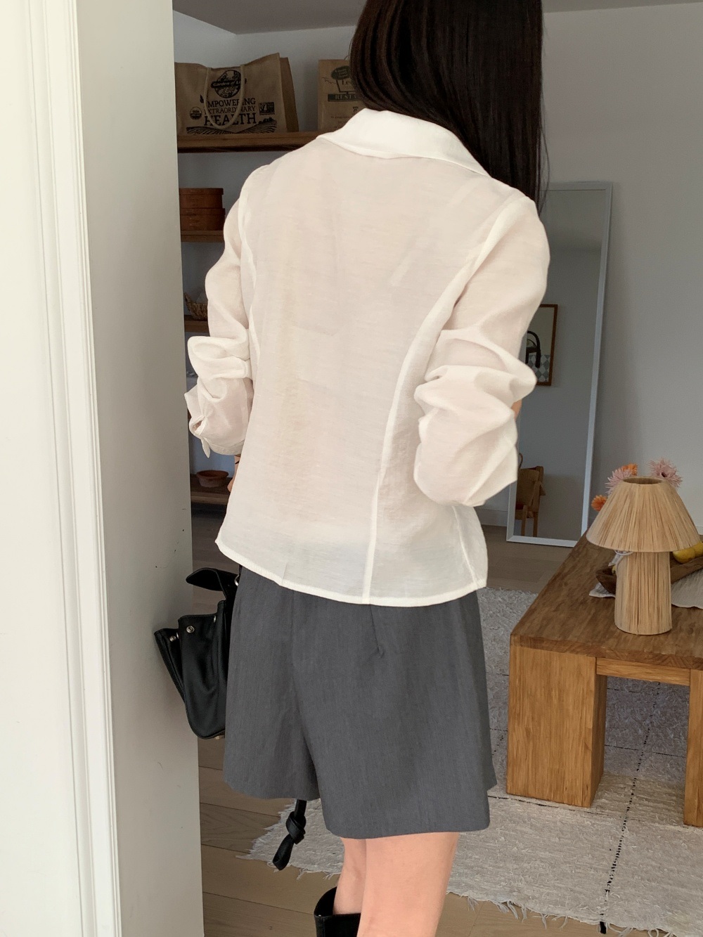 ボタンカラーVネックブラウス | 詳細画像15