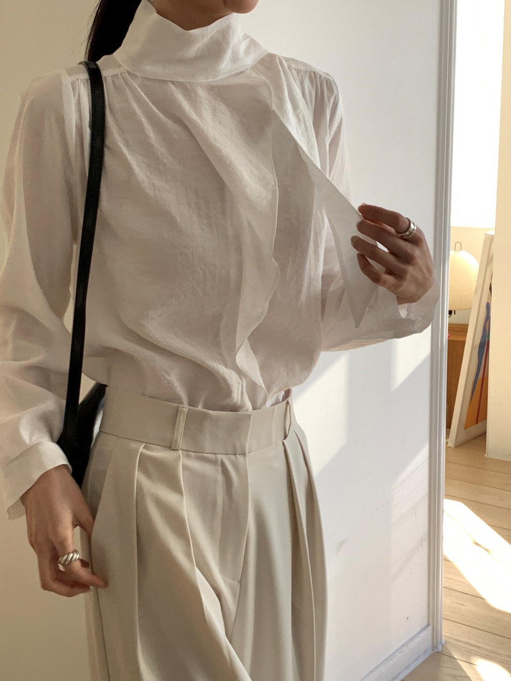 ボウタイドレープシャーリングブラウス | 詳細画像2