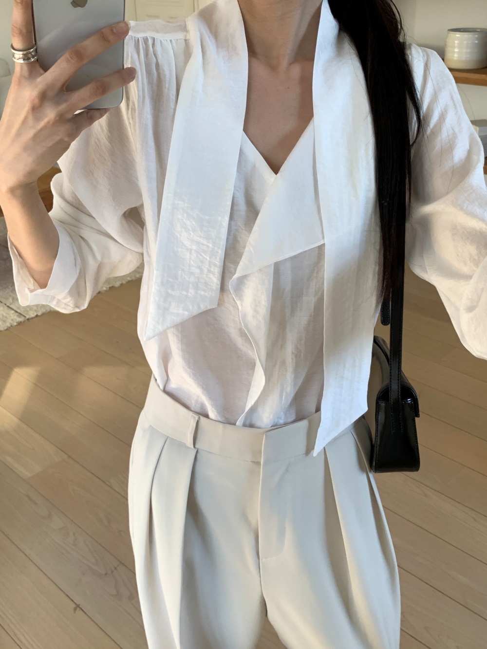 ボウタイドレープシャーリングブラウス | 詳細画像3