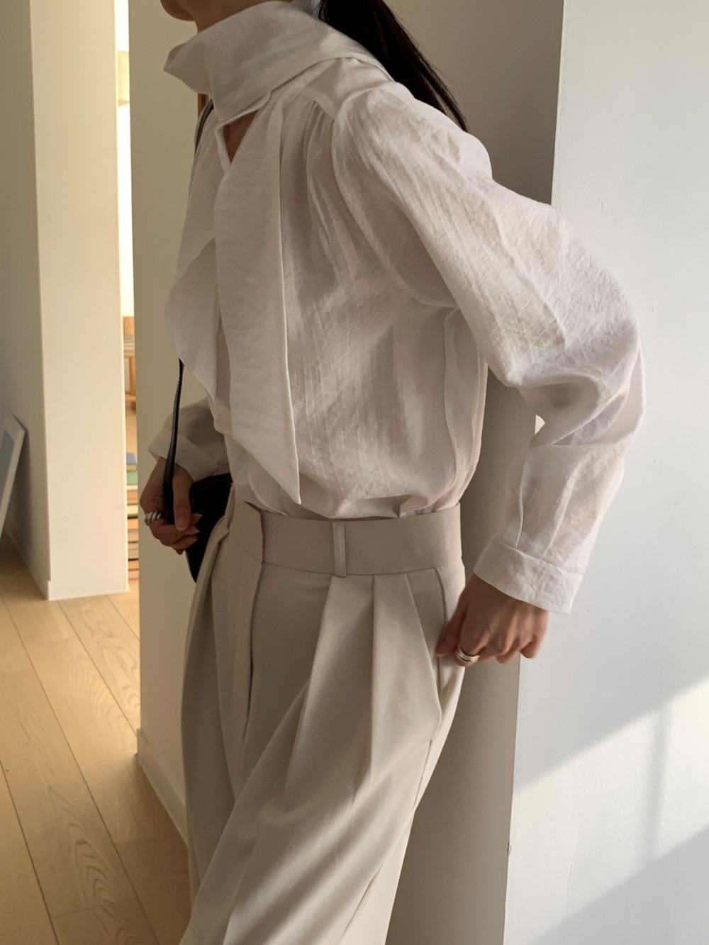 ボウタイドレープシャーリングブラウス | 詳細画像7