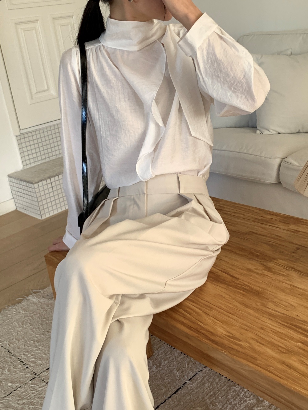 ボウタイドレープシャーリングブラウス | 詳細画像8