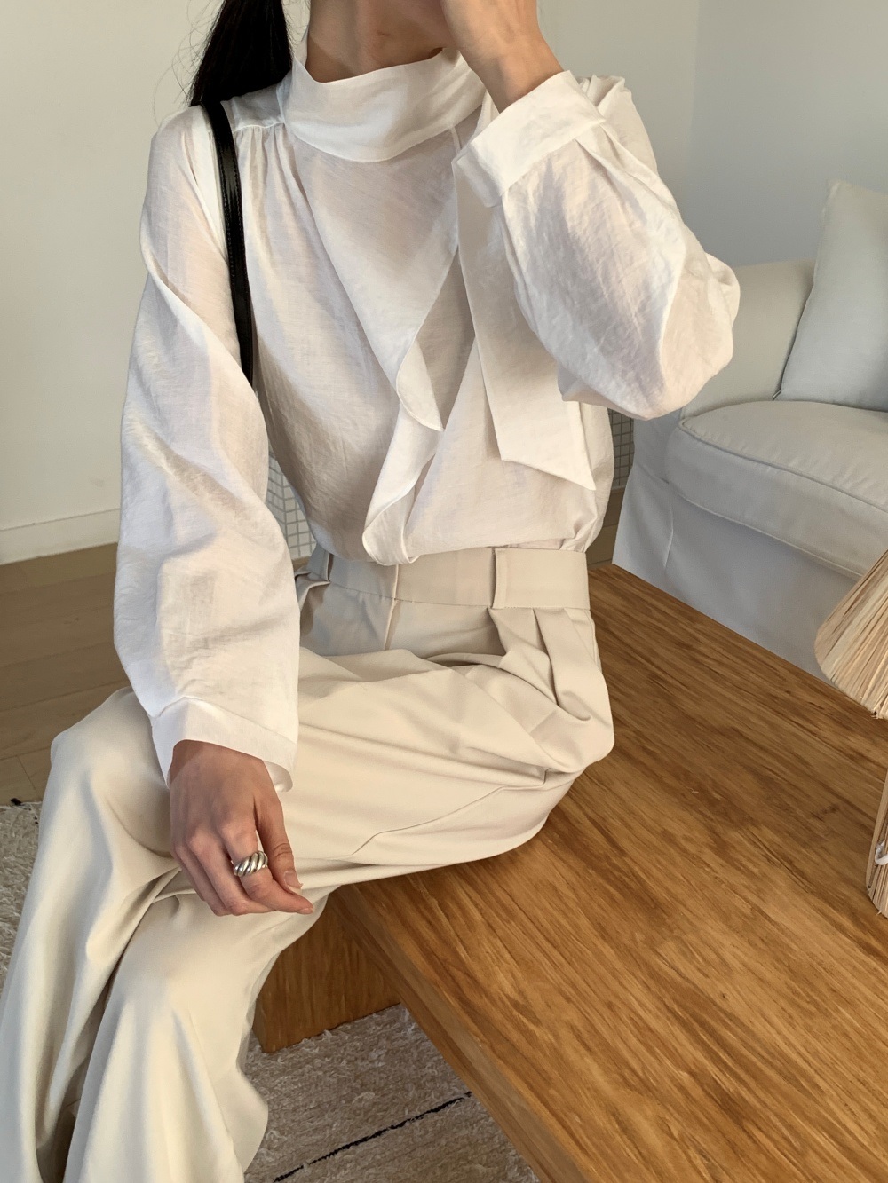 ボウタイドレープシャーリングブラウス | 詳細画像10