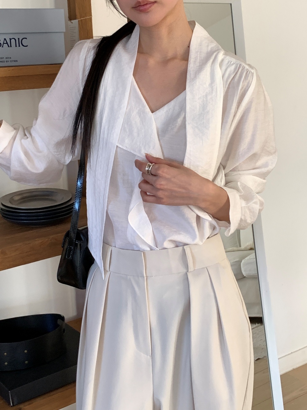 ボウタイドレープシャーリングブラウス | 詳細画像12