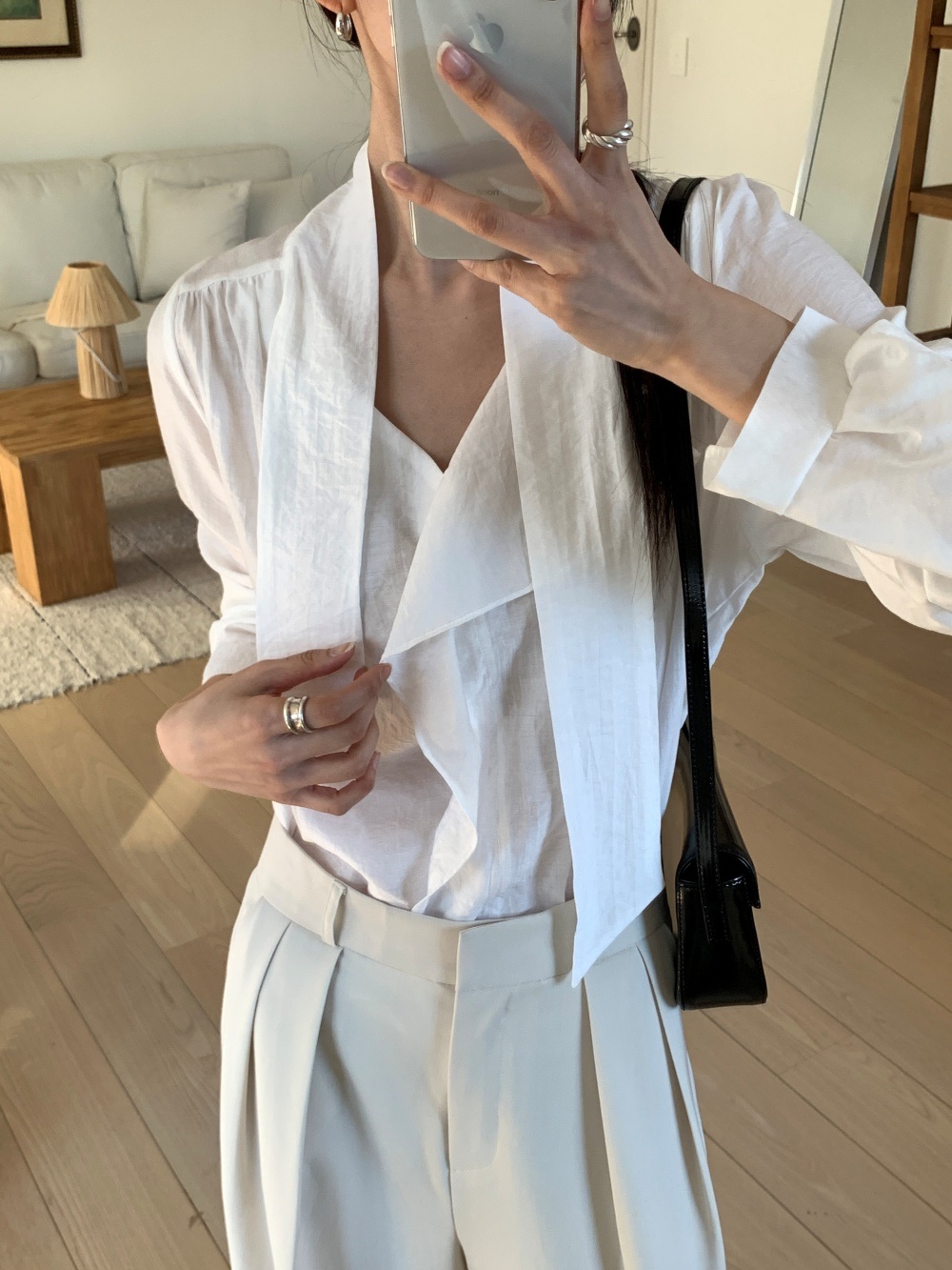 ボウタイドレープシャーリングブラウス | 詳細画像15