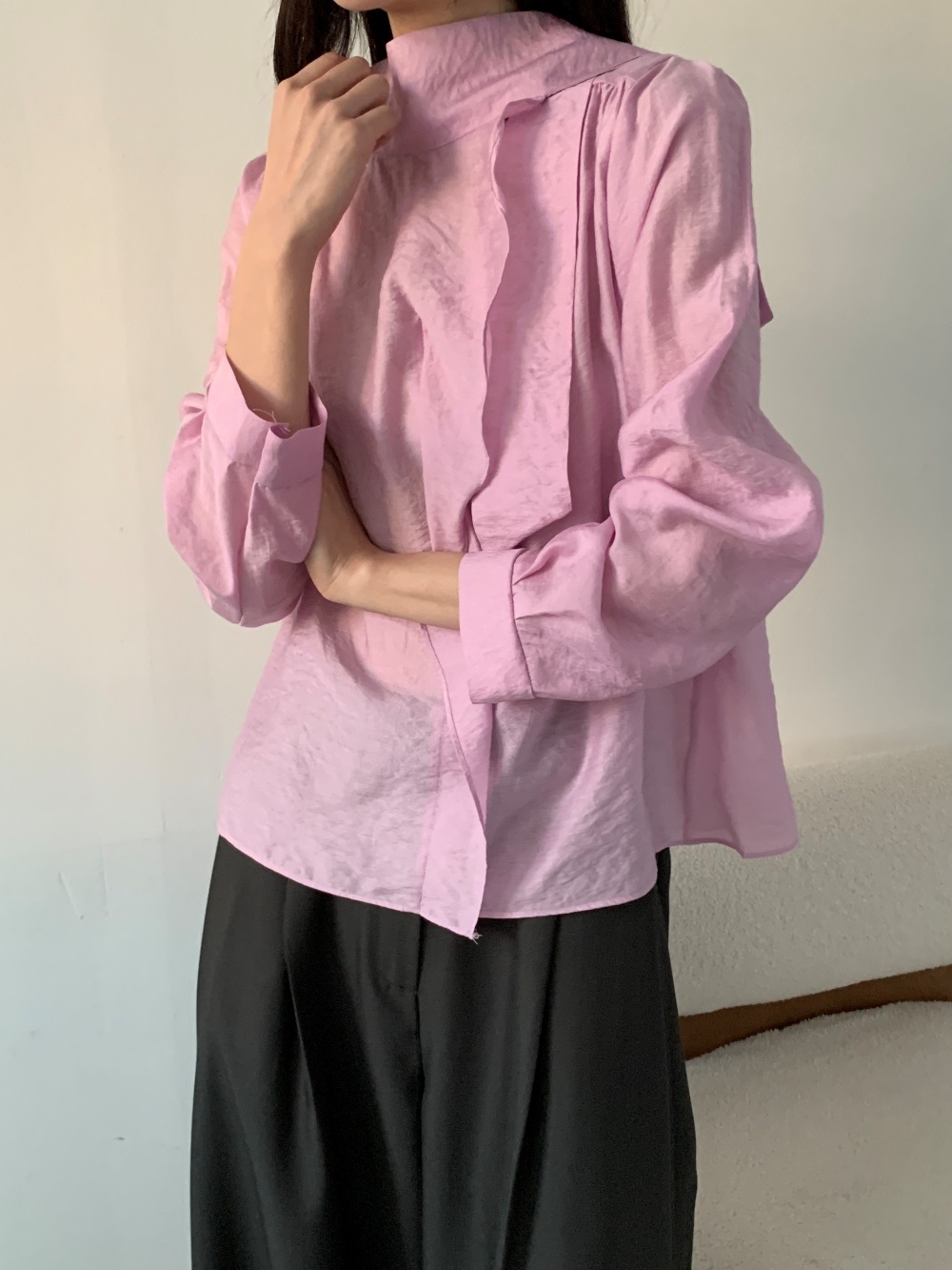 ボウタイドレープシャーリングブラウス | 詳細画像19