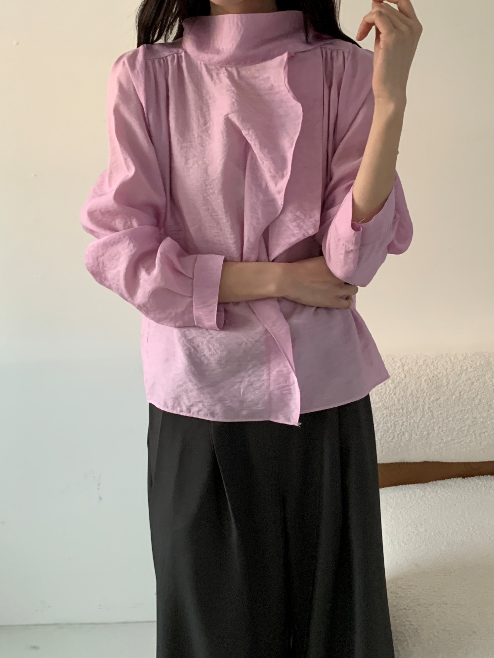 ボウタイドレープシャーリングブラウス | 詳細画像20