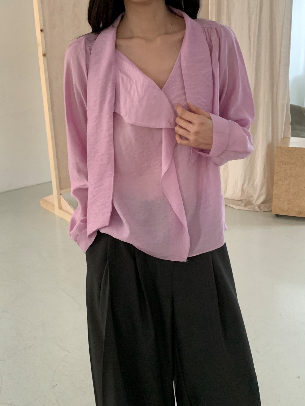 ボウタイドレープシャーリングブラウス | 詳細画像22