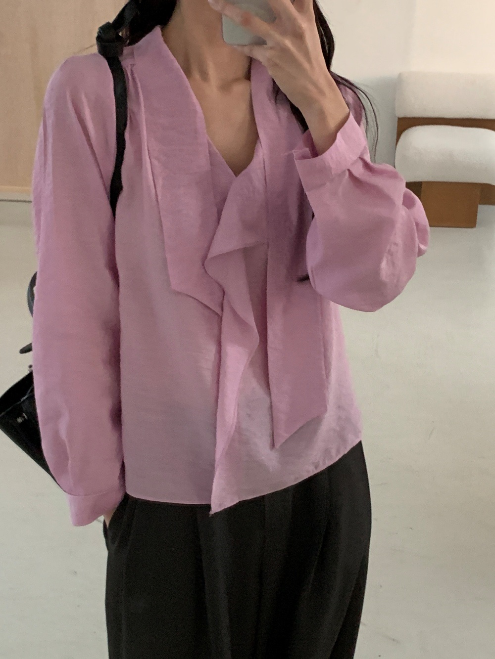 ボウタイドレープシャーリングブラウス | 詳細画像23