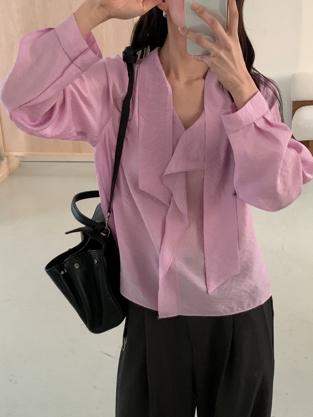 ボウタイドレープシャーリングブラウス | 詳細画像24