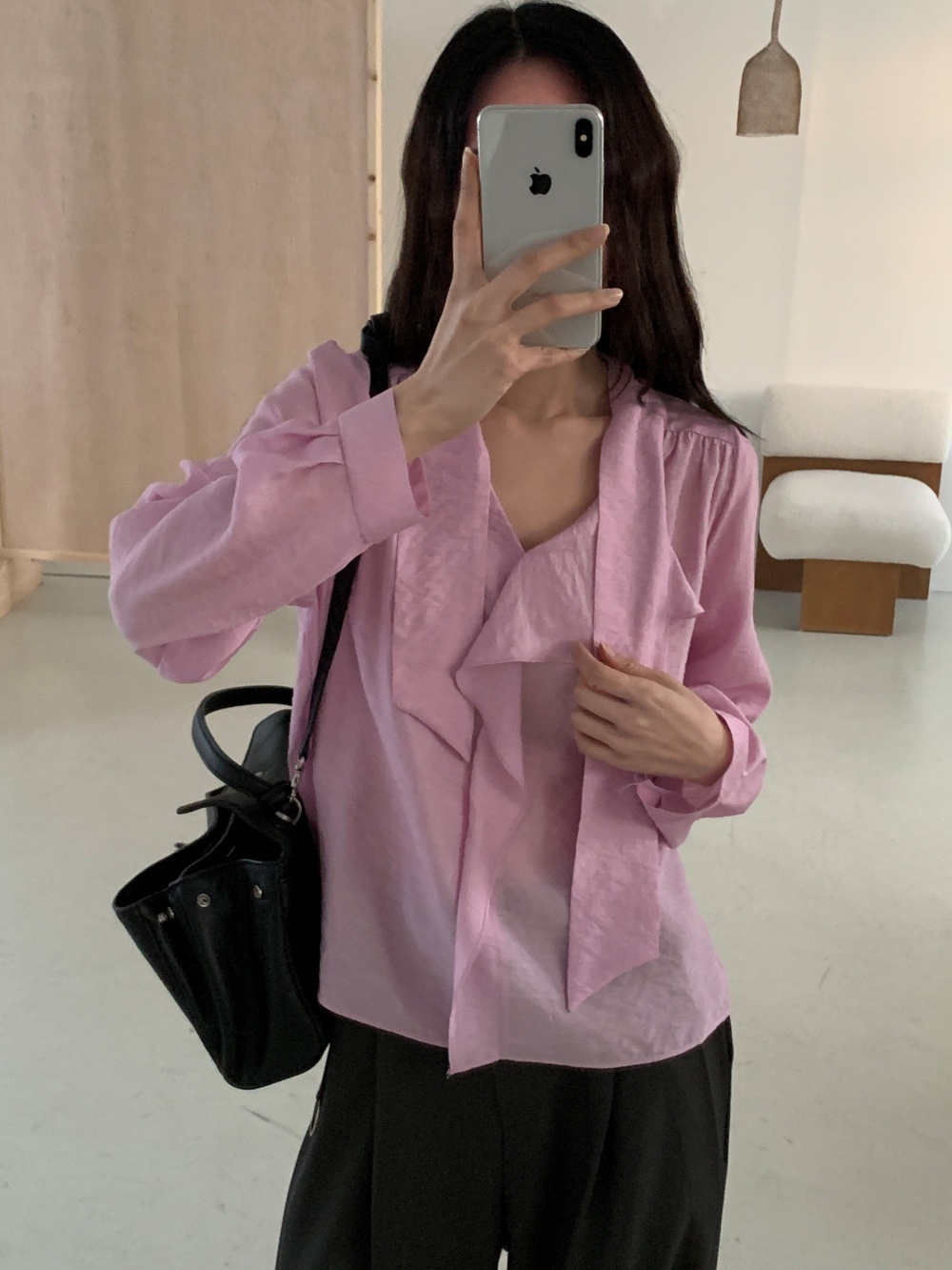 ボウタイドレープシャーリングブラウス | 詳細画像25