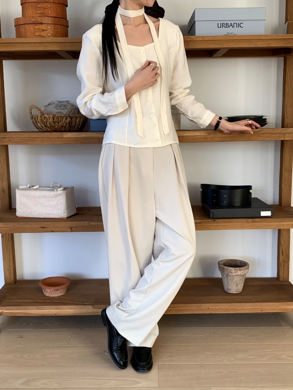 ボタンスクエアネックブラウスストラップ付 | 詳細画像16