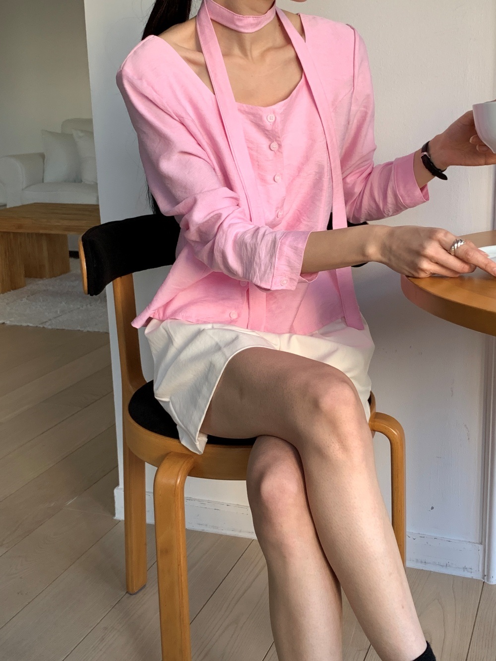 ボタンスクエアネックブラウスストラップ付 | 詳細画像23