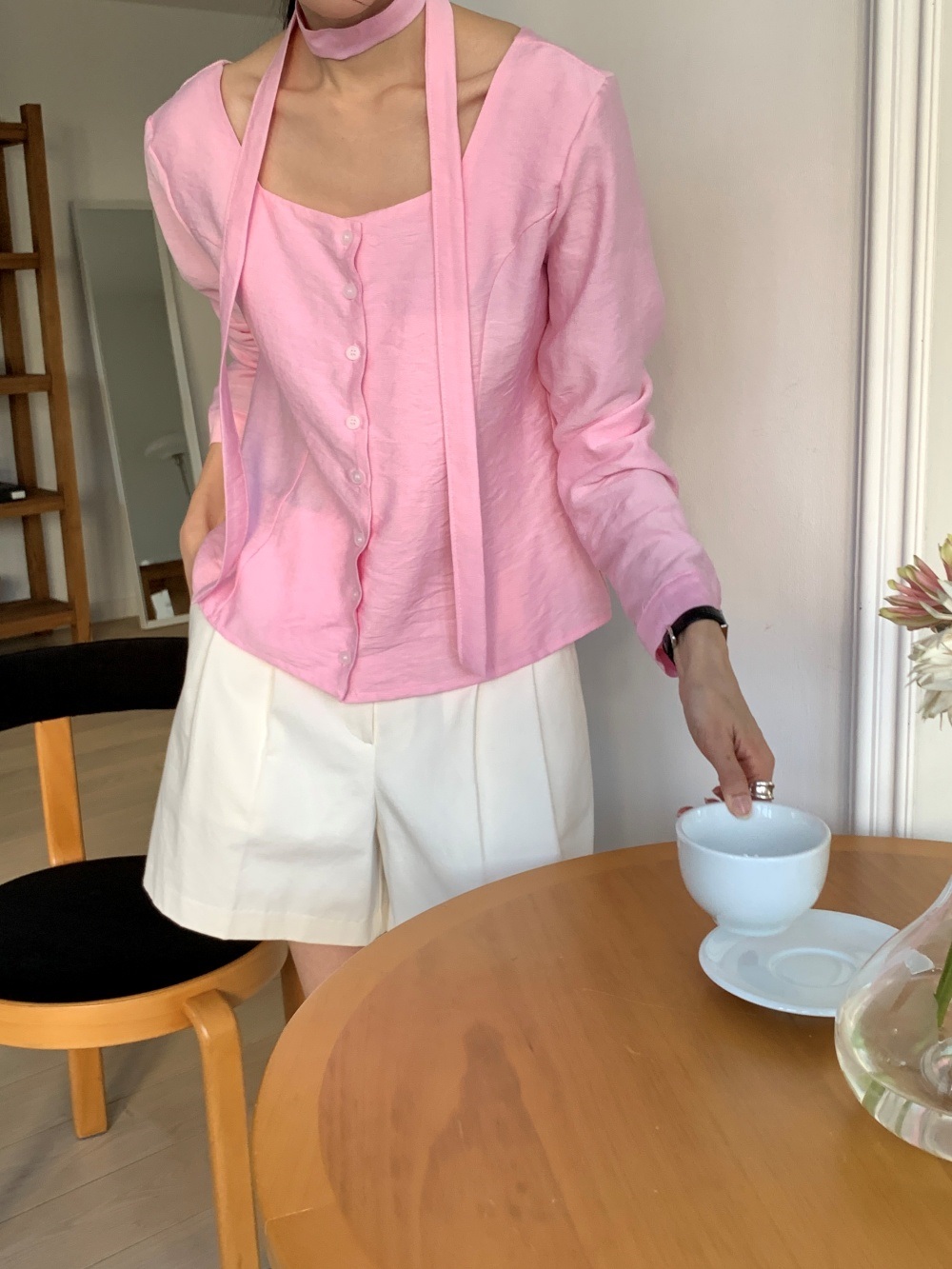 ボタンスクエアネックブラウスストラップ付 | 詳細画像25