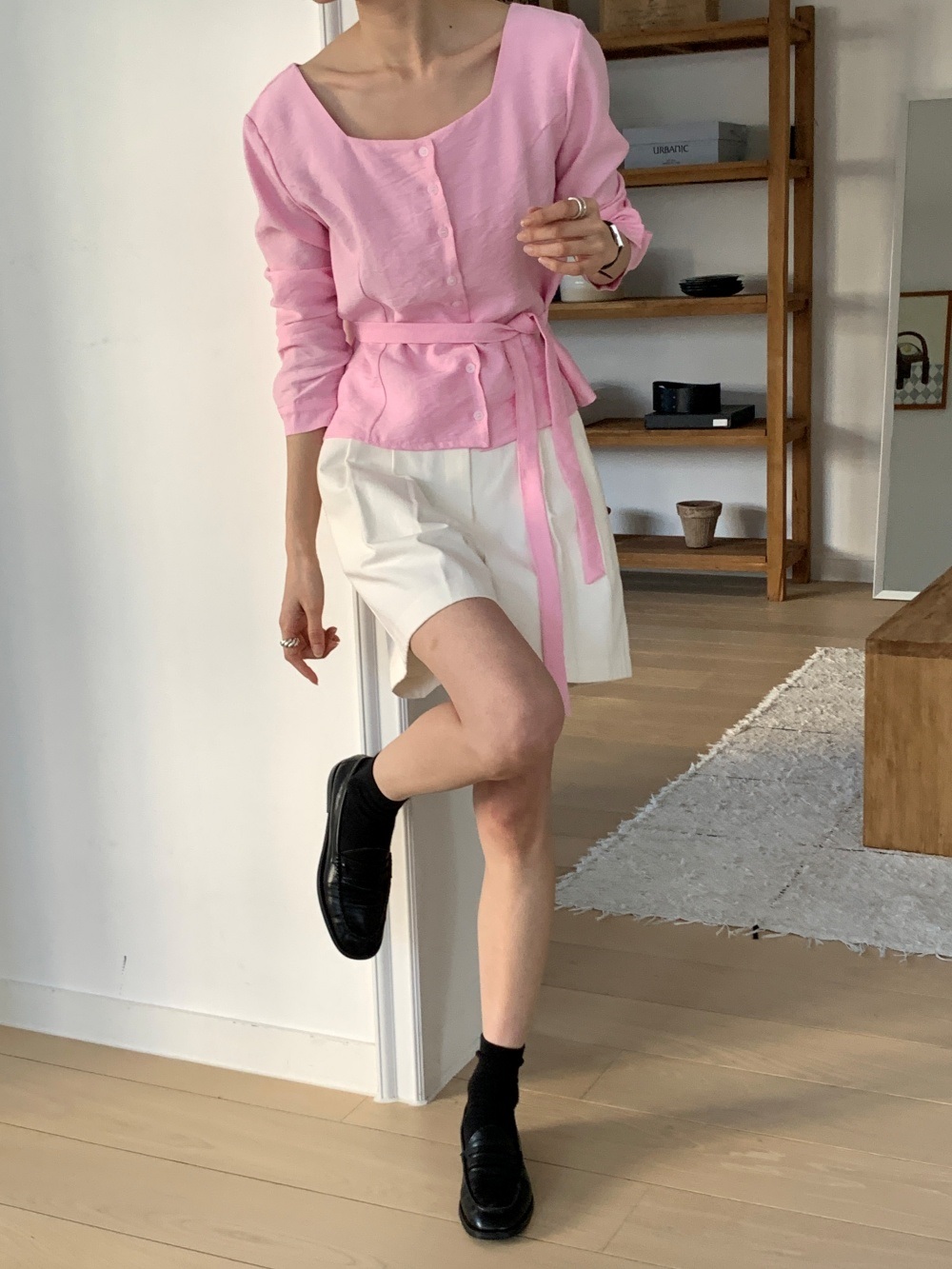 ボタンスクエアネックブラウスストラップ付 | 詳細画像30