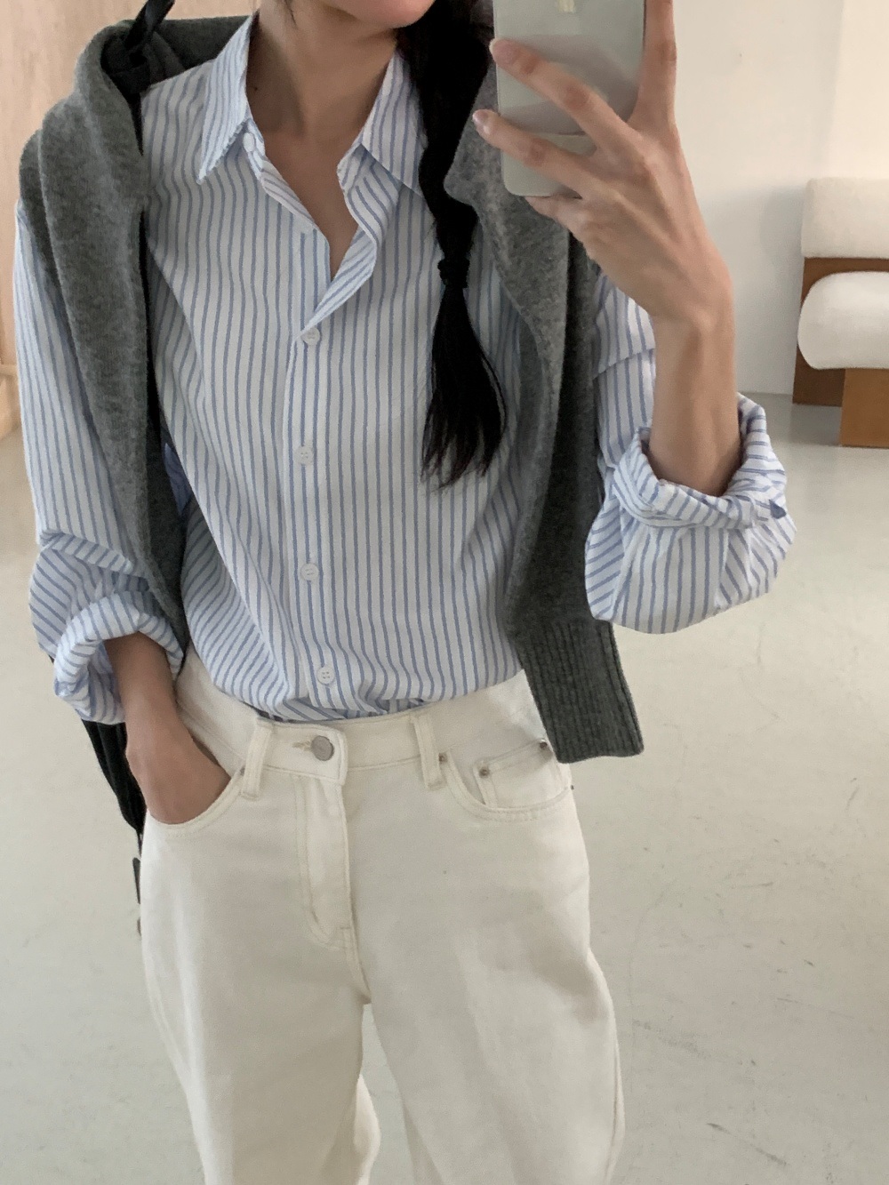 ルーズストライプシャツ | 詳細画像3