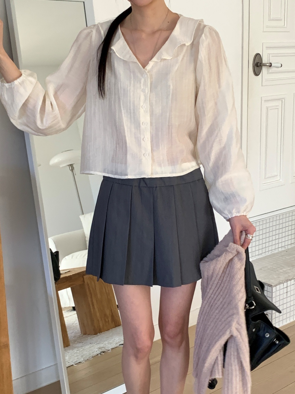 ボタンカラーフリルブラウス | 詳細画像5