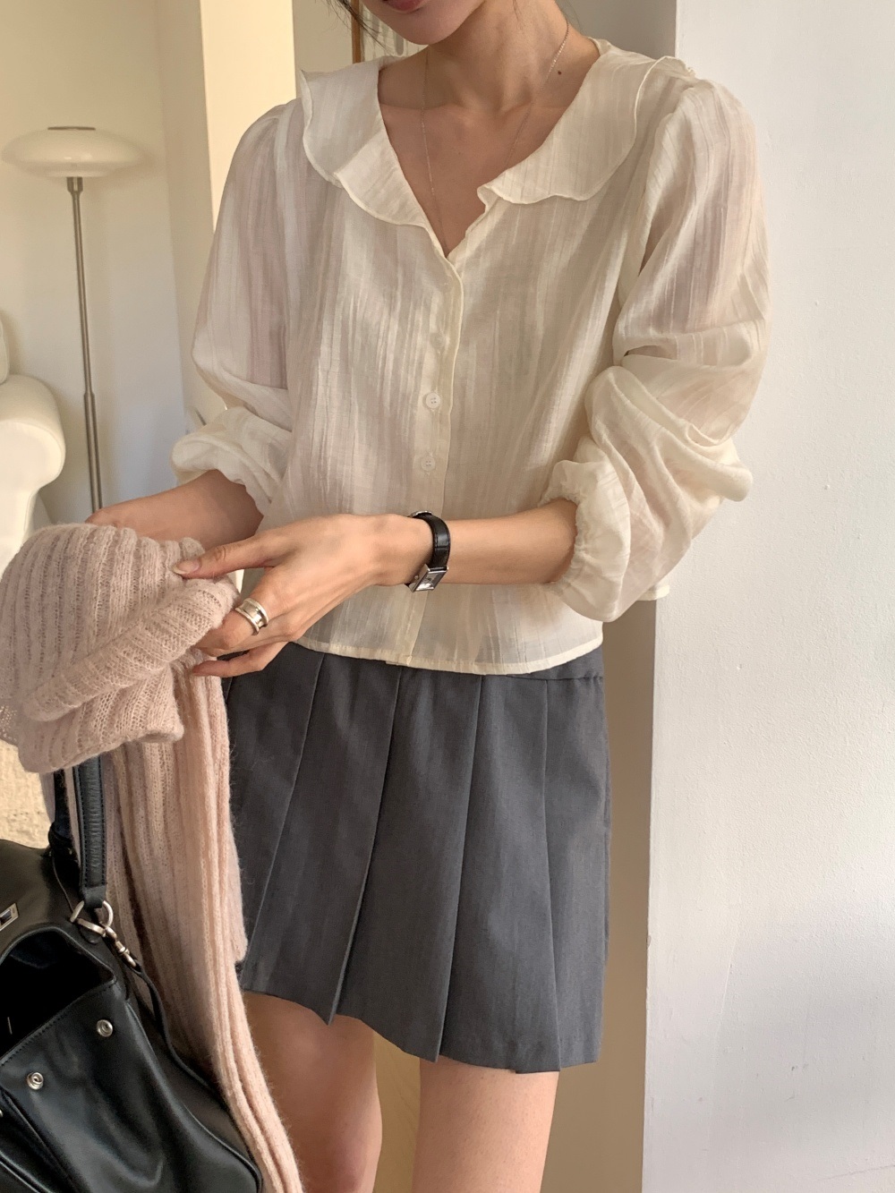 ボタンカラーフリルブラウス | 詳細画像6