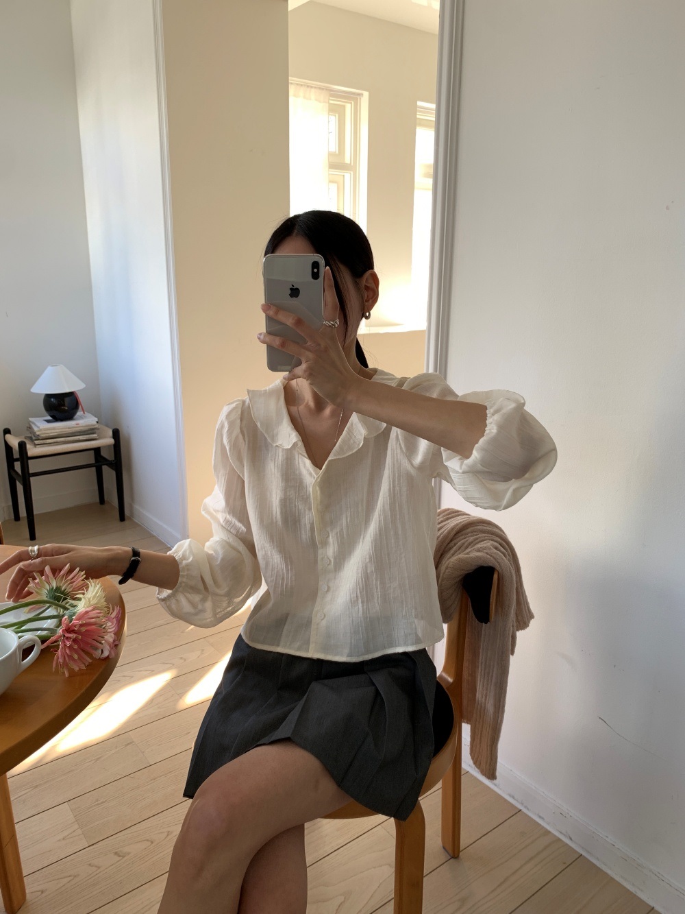 ボタンカラーフリルブラウス | 詳細画像9