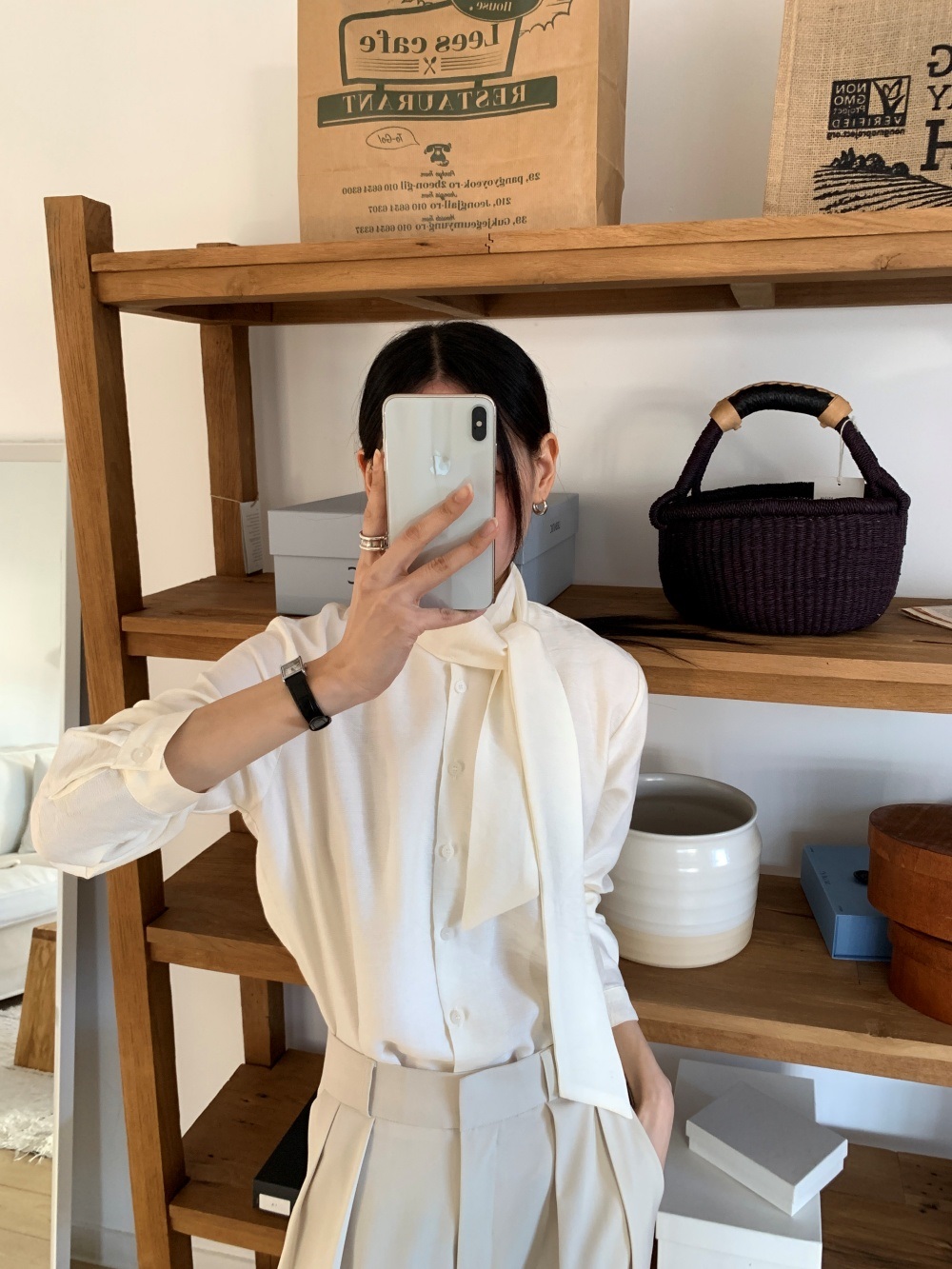 ボタンスカーフネックブラウス | 詳細画像6