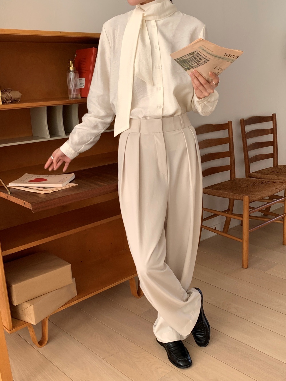 ボタンスカーフネックブラウス | 詳細画像9