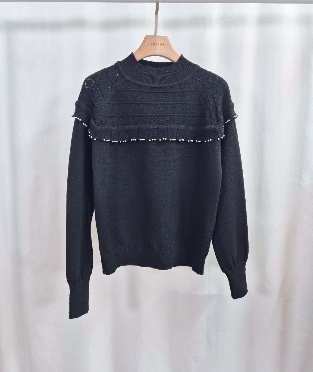 エコパールハーフネックフリル長袖ニット | 詳細画像14