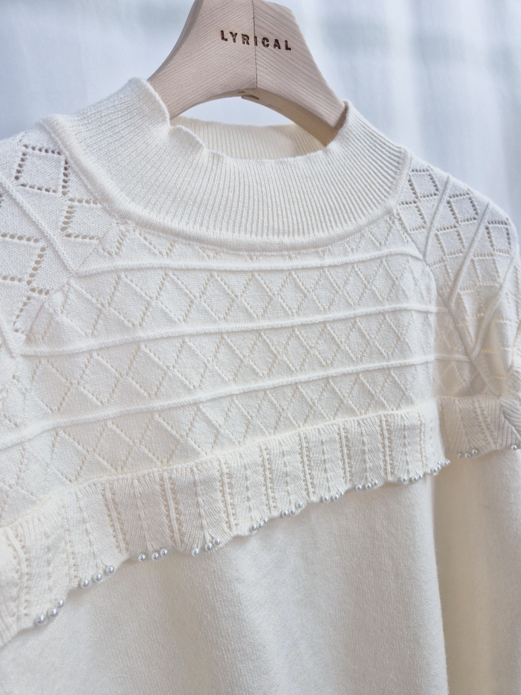 エコパールハーフネックフリル長袖ニット | 詳細画像13