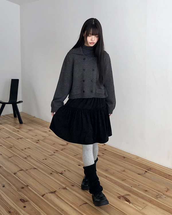 ✨Diorブラック ダブルボタン ニットカーディガン カラーダブルボタンカーディガン | レディースファッション通販 - DHOLIC