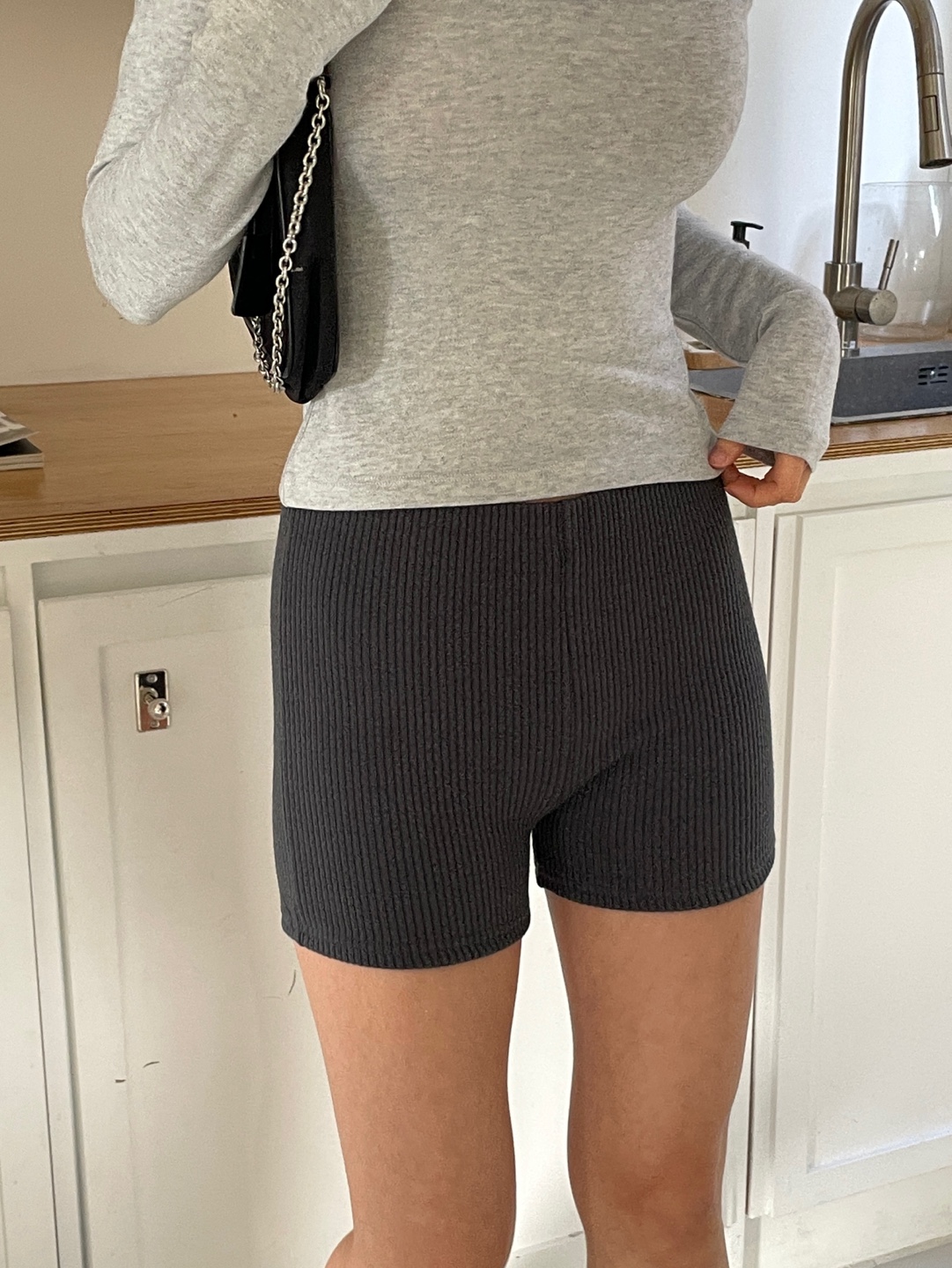 リブストレッチウエストゴムショートショートパンツ | 詳細画像6