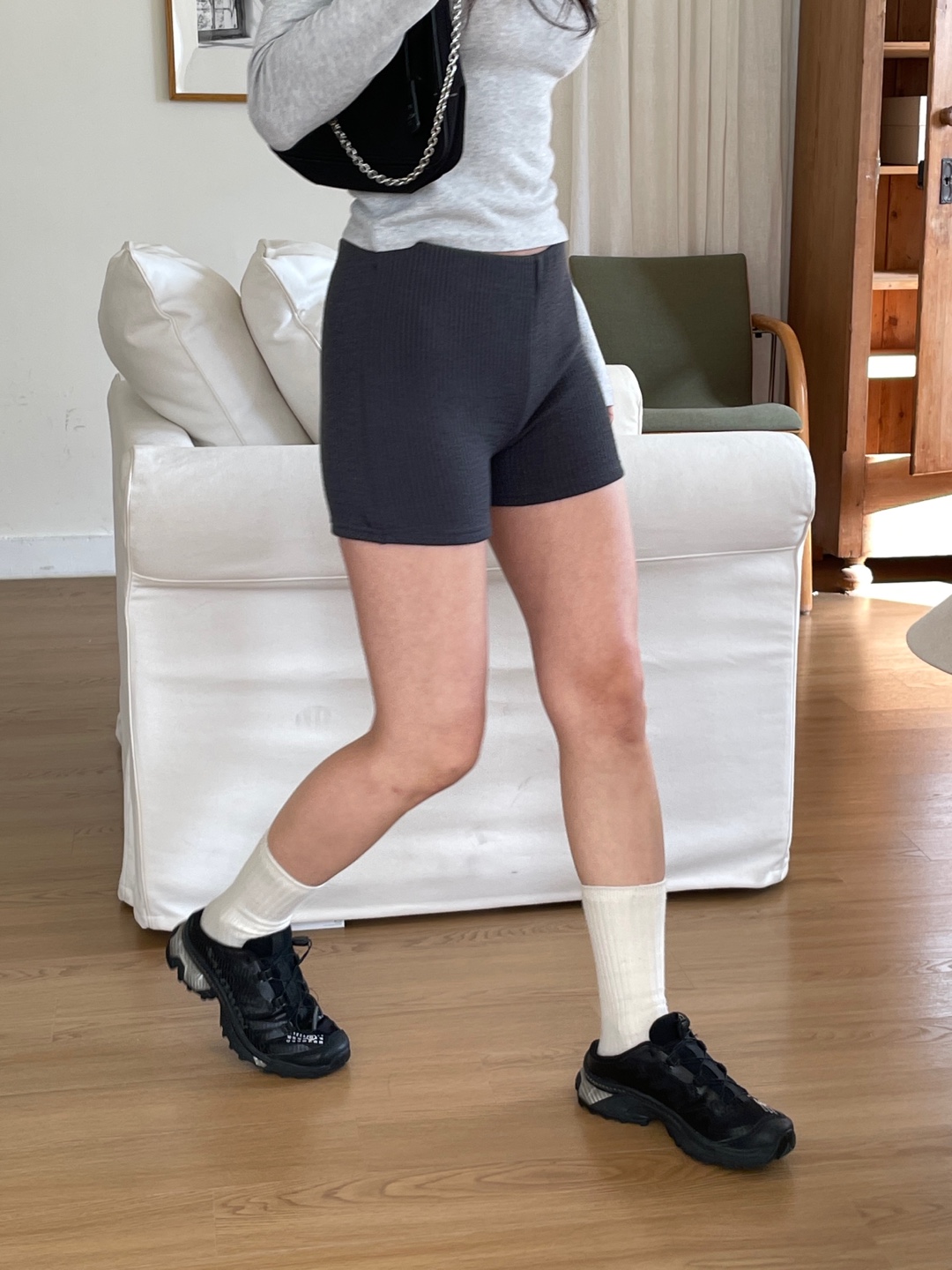 リブストレッチウエストゴムショートショートパンツ | 詳細画像16