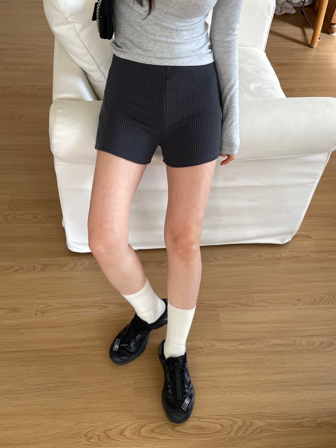 リブストレッチウエストゴムショートショートパンツ | 詳細画像18