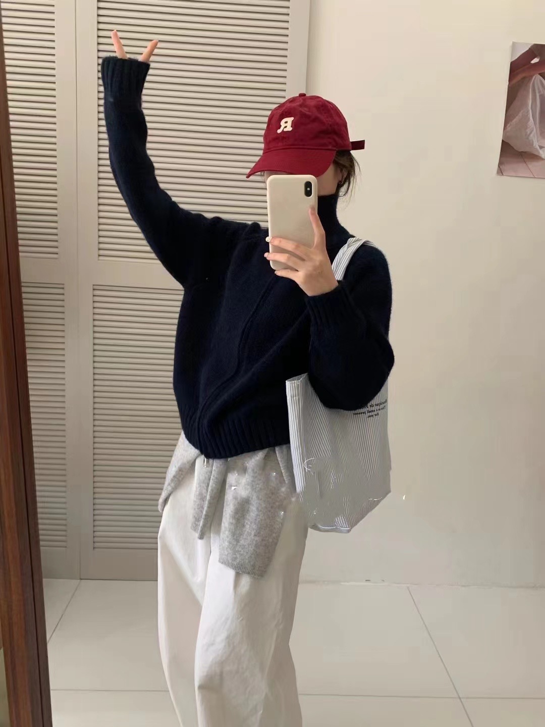 ニットダブルジップ長袖カーディガン | 詳細画像6