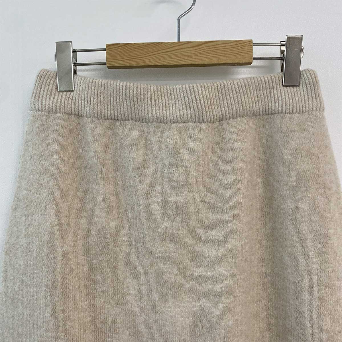 ニットボタンラウンドネックウエストゴムロング長袖セットアップスカートカーディガン3 SETショール付 | 詳細画像24