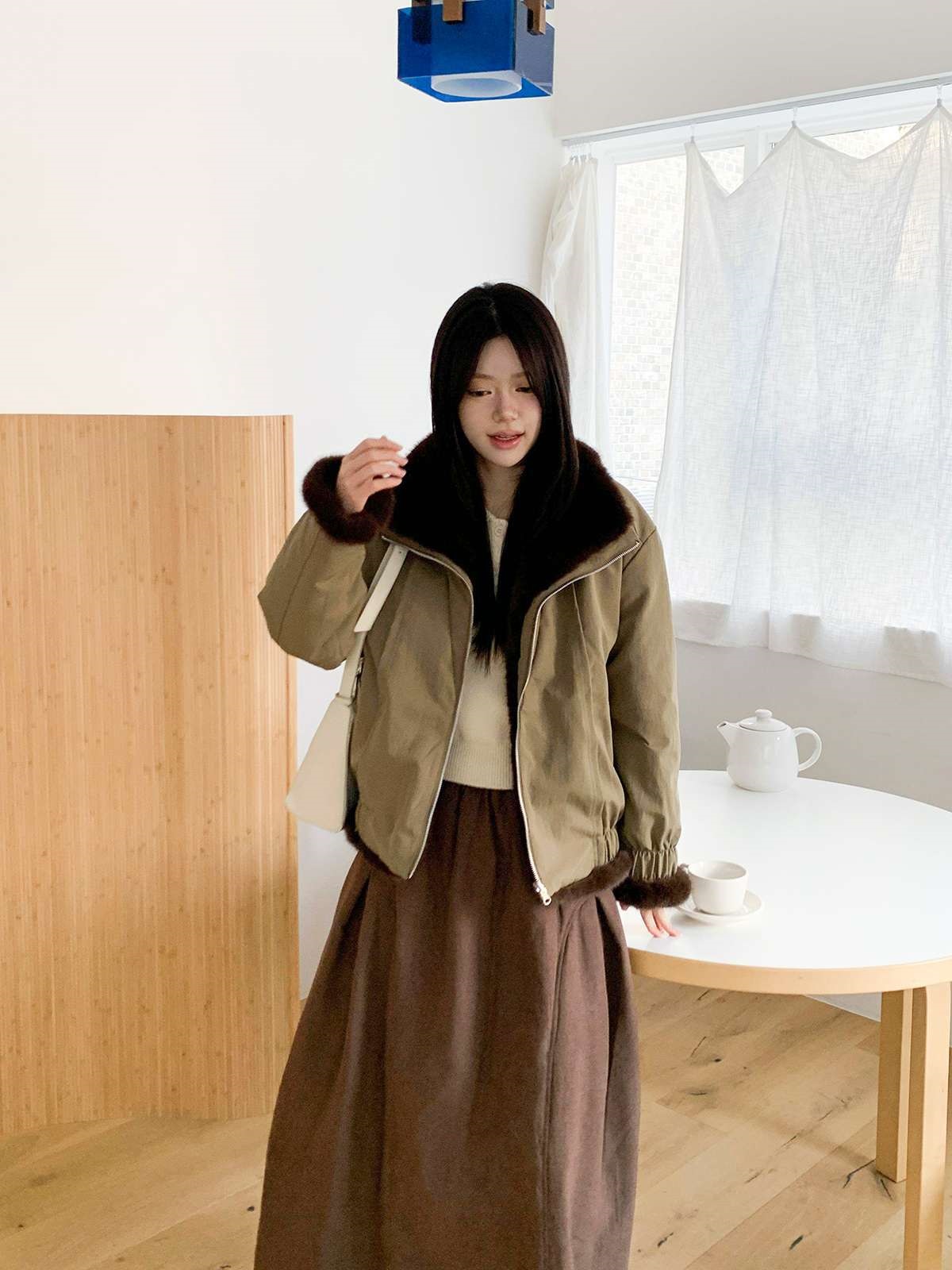 ソフトエコファーカラーポケットルーズ長袖リバーシブルジャンパー | 詳細画像8