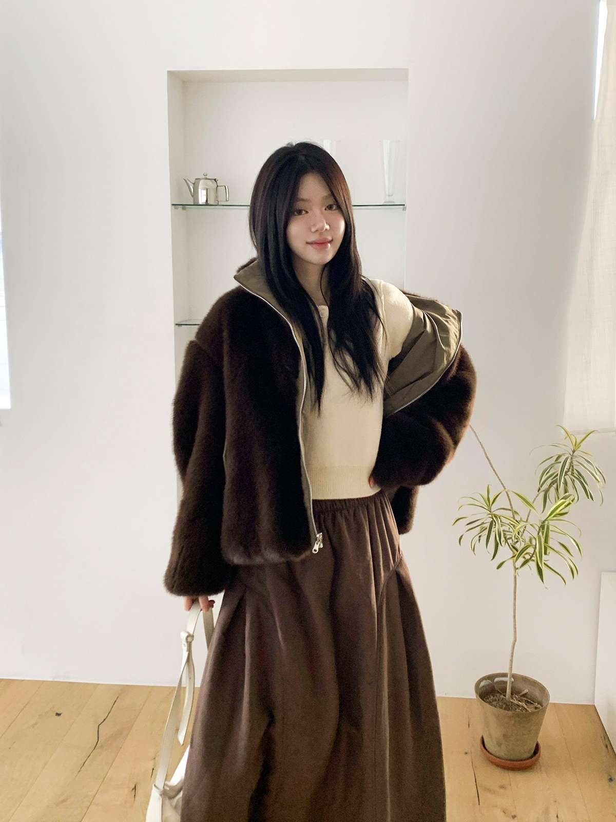 ソフトエコファーカラーポケットルーズ長袖リバーシブルジャンパー | 詳細画像16