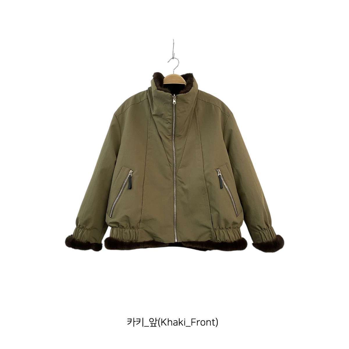 ソフトエコファーカラーポケットルーズ長袖リバーシブルジャンパー | 詳細画像23