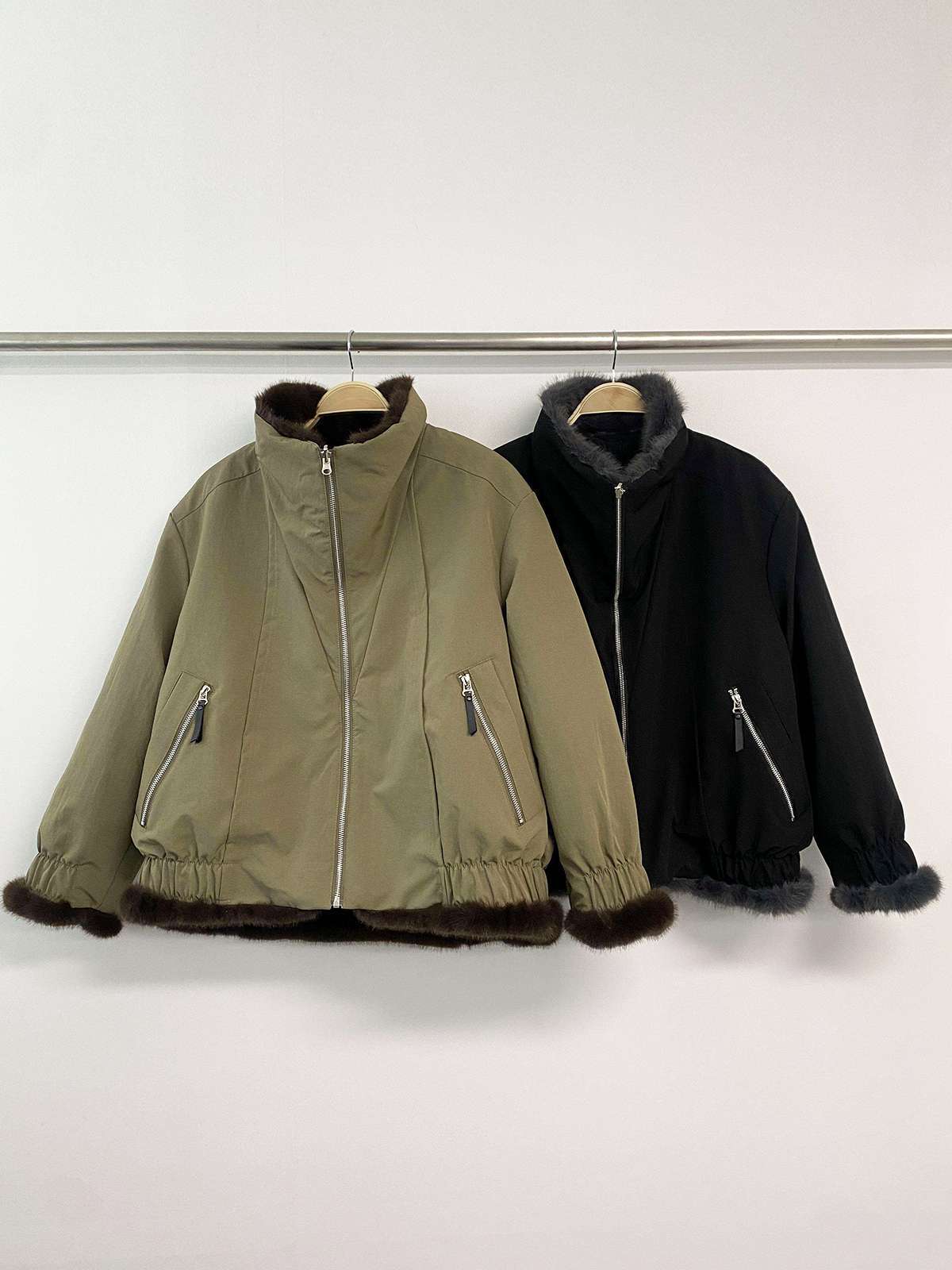 ソフトエコファーカラーポケットルーズ長袖リバーシブルジャンパー | 詳細画像28