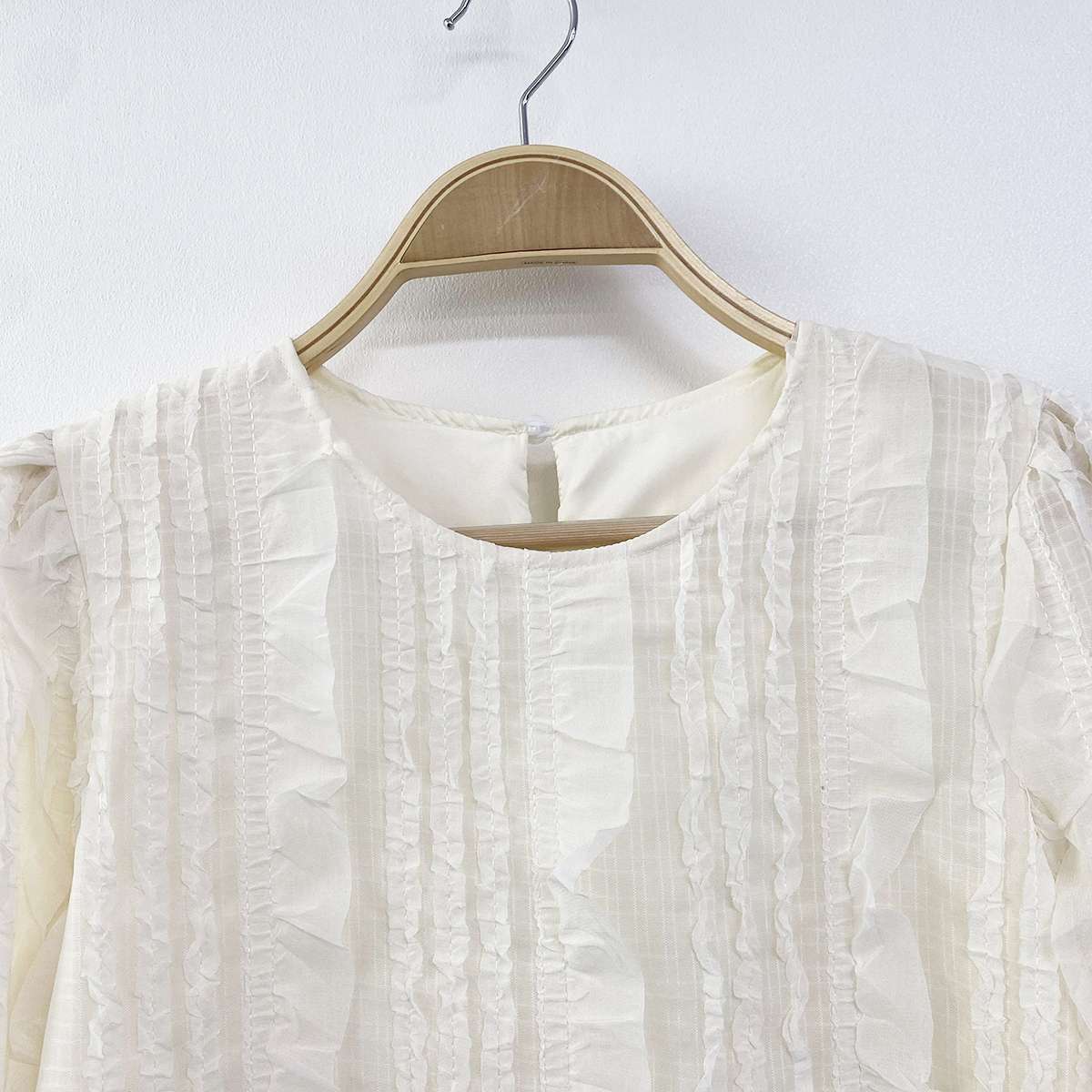 ラウンドネックフリルベーシック長袖ブラウス | 詳細画像22