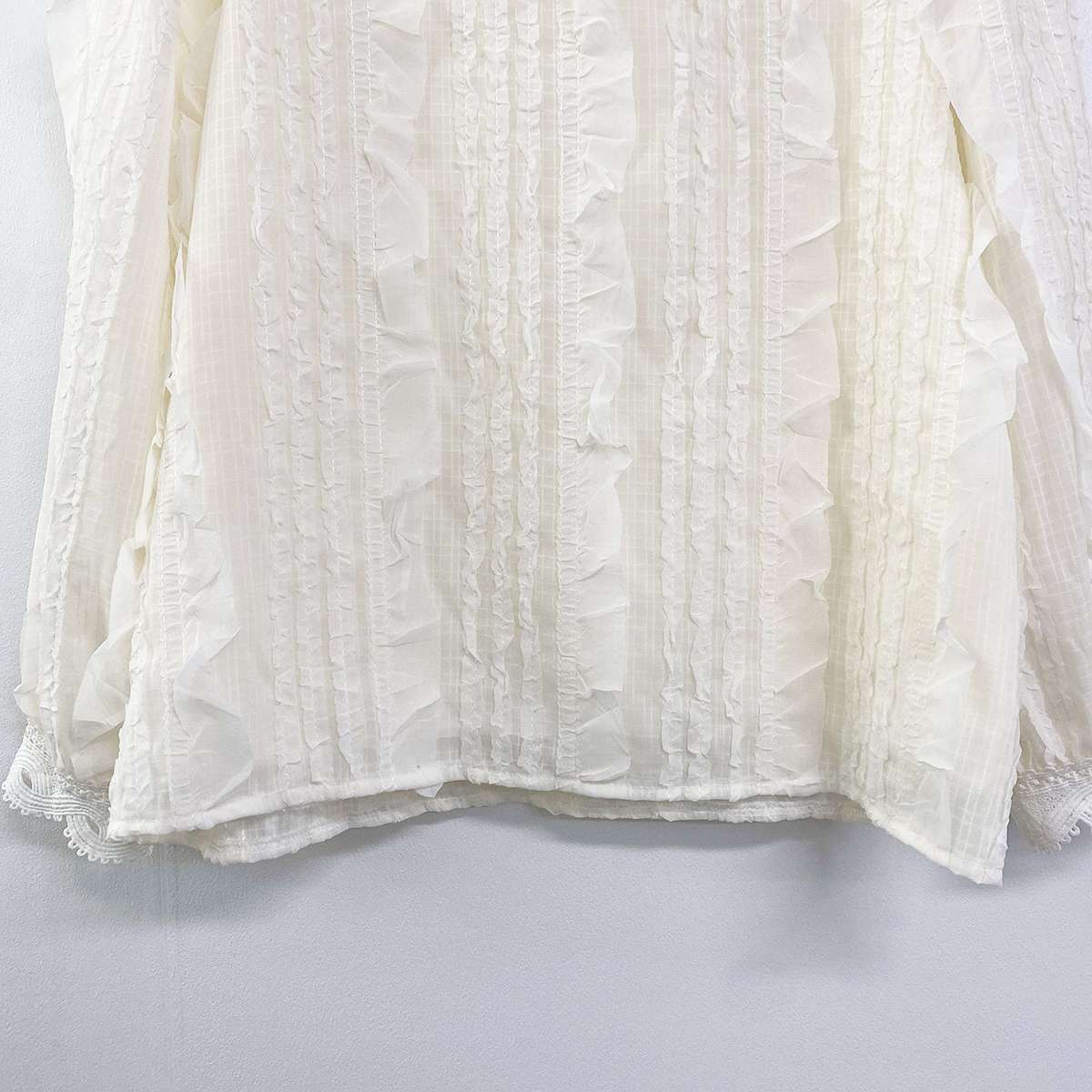 ラウンドネックフリルベーシック長袖ブラウス | 詳細画像24