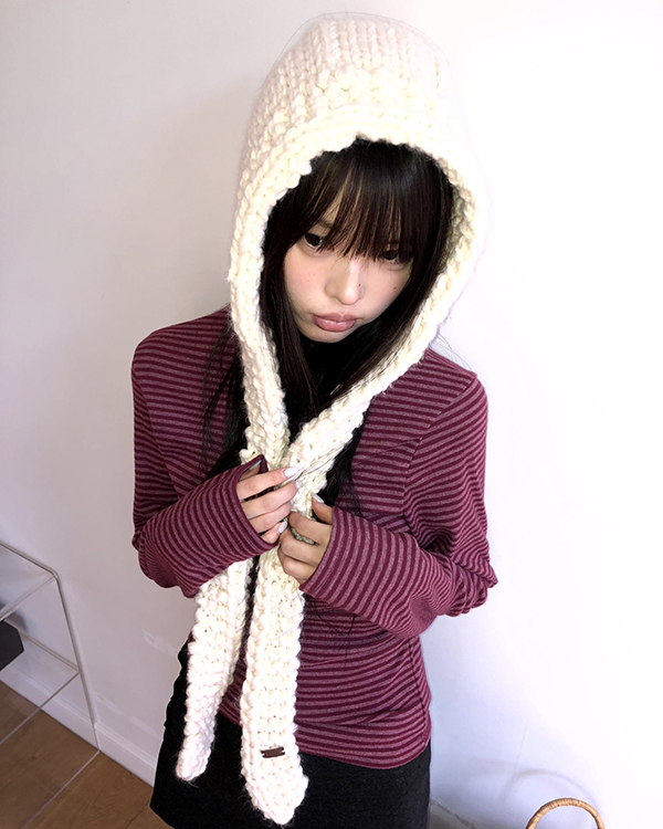Shushutong リボンニット帽バラクラバ ③ Shushutong リボンニット帽バラクラバ ③ 【公式通販】